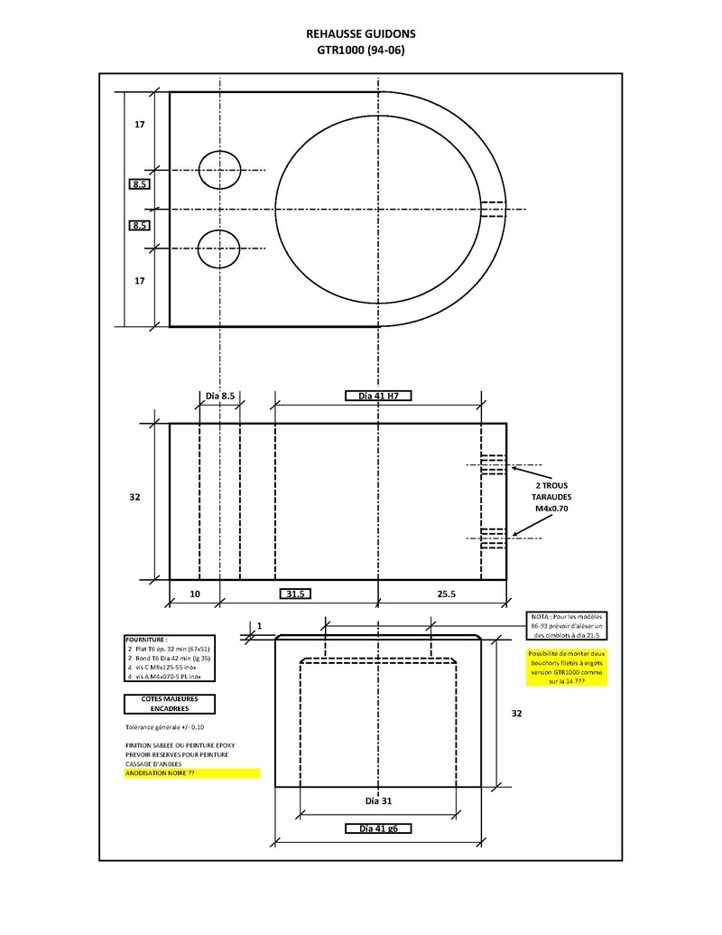 Fabrication rehausse Gtr 1000.  Rehaus10