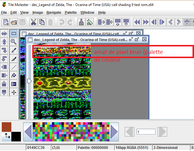 Comment trouvé la palette de couleur des images [CI8]avec  Tiles molester pour les Site_t18