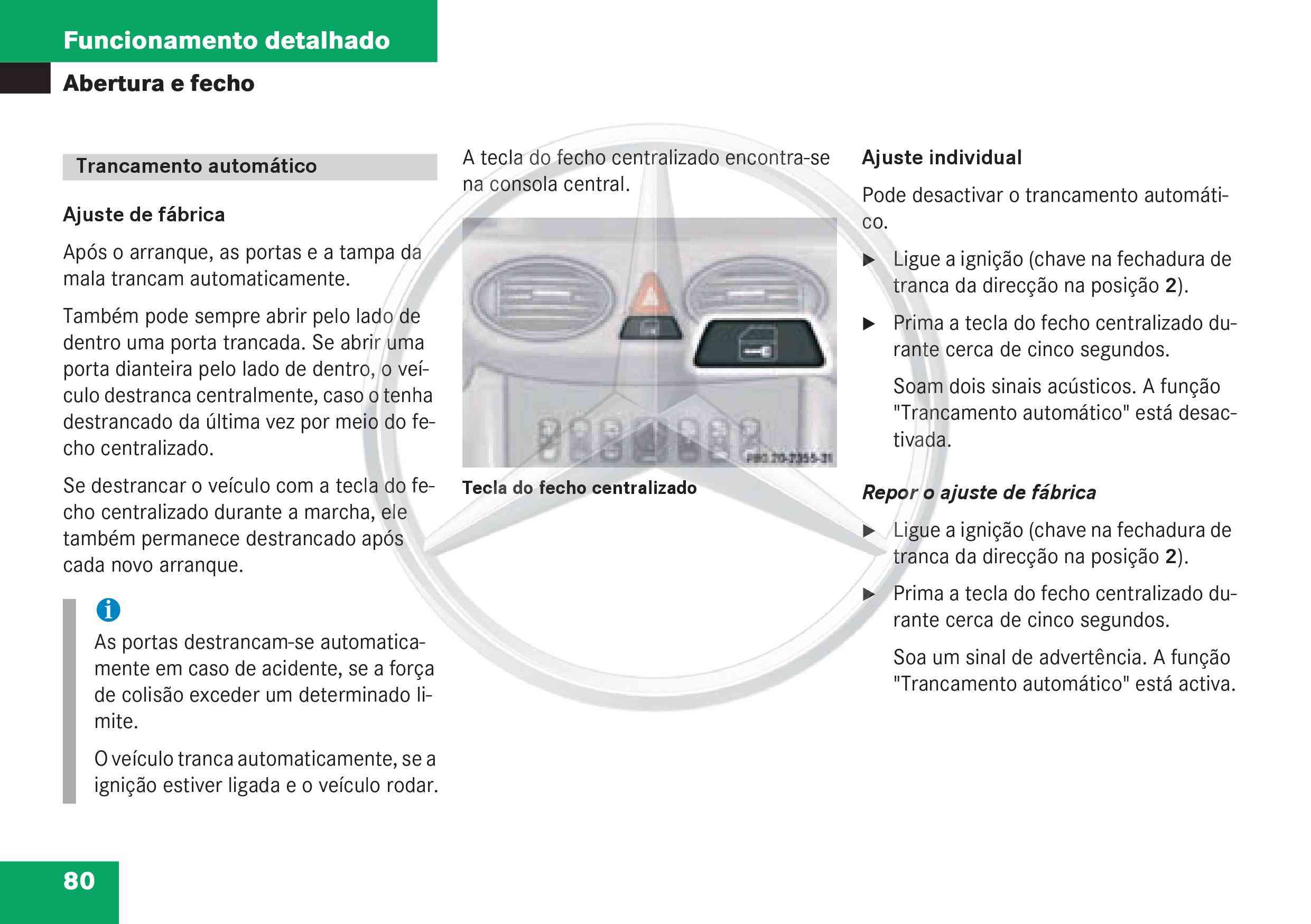 classe - (W168): Manual Classe A - português de Portugal 008212