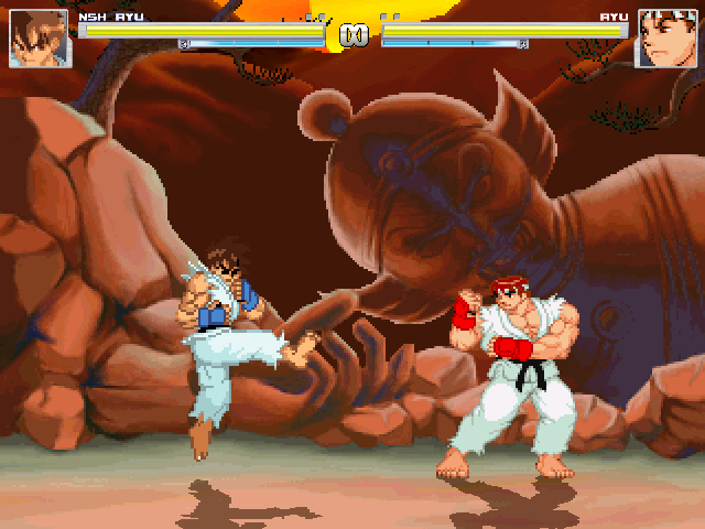 [MUGEN 1.0 stage] NAMCO SUPER HEROES Ryu stage released by borewood2013 for MMV's 5th Birthday Runu4v10