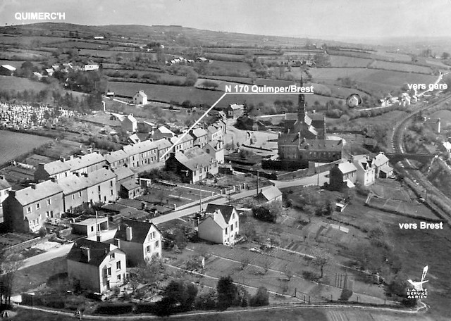 Gares de Pont de Buis, Quimerc'h CPA (1940/1950-60) Quimer13