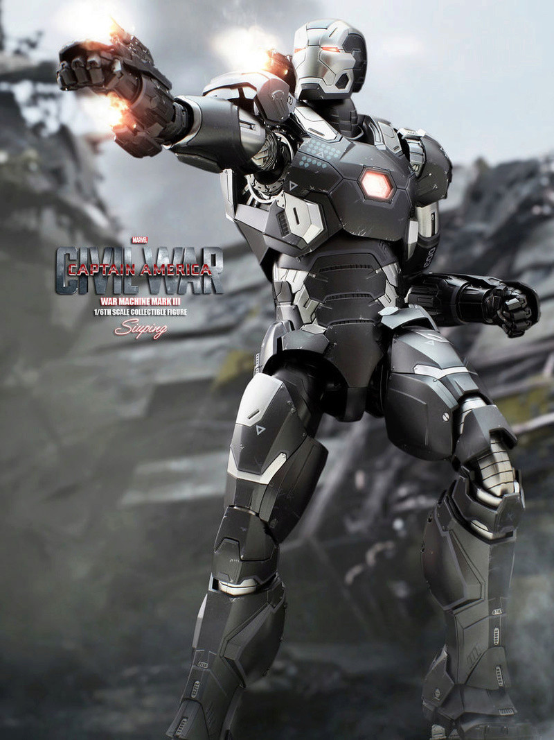 Diecast War Machine Mark III Unbox 1/6 - Captain America : Civil War (Hot Toys) 03314010