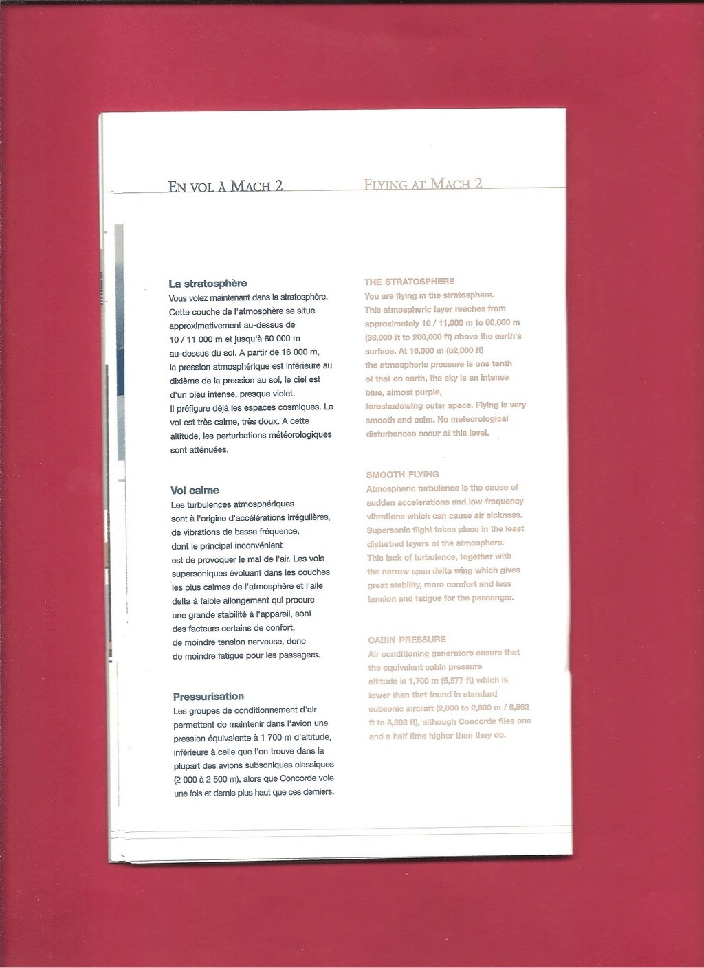 [AEROSPATIALE-BRITISH AEROSPACE CORPORATION CONCORDE 2003] Présentation de l avion et menu du vol du 17 janvier 2003 Aerosp32