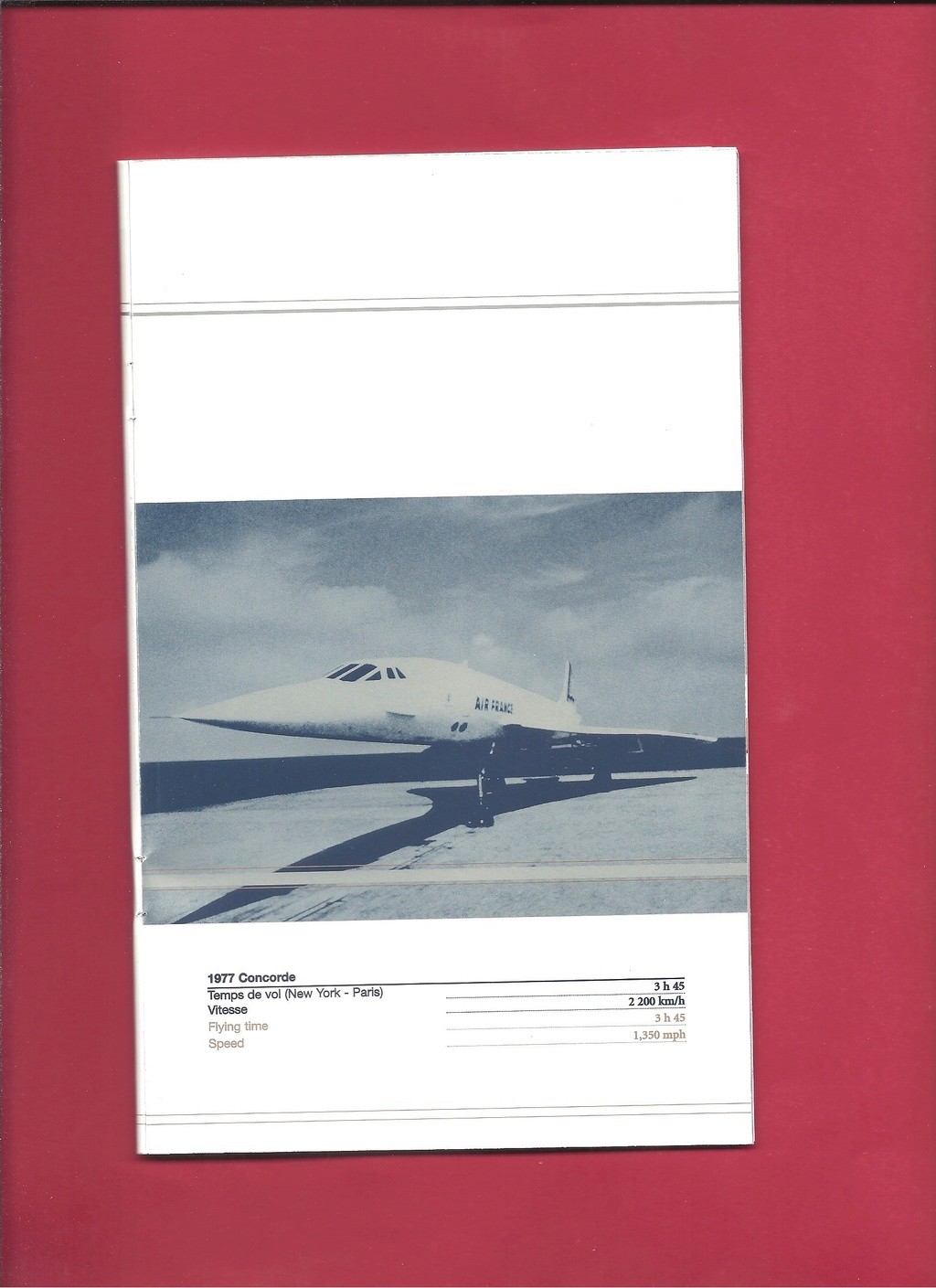 [AEROSPATIALE-BRITISH AEROSPACE CORPORATION CONCORDE 2003] Présentation de l avion et menu du vol du 17 janvier 2003 Aerosp33