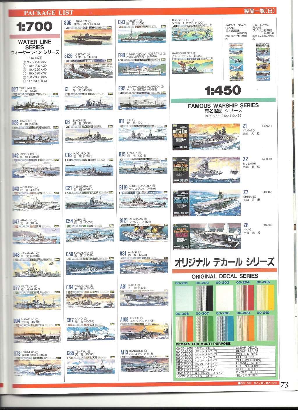 [HASEGAWA 1992] Catalogue 1992  Hasega75