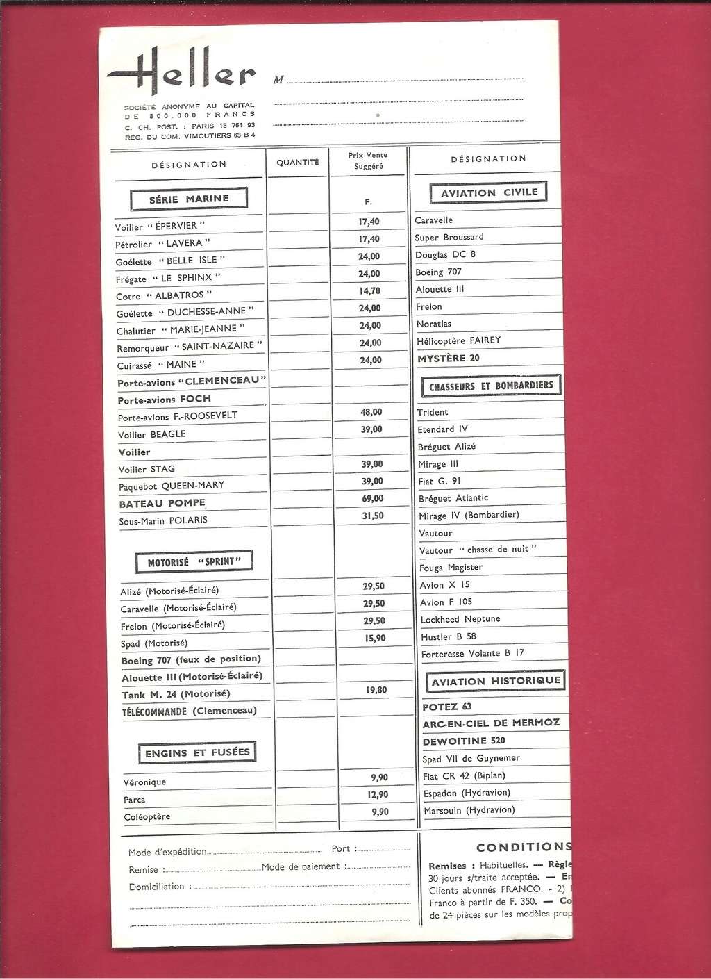 [1964] Catalogue et tarif revendeur 1964 Hell1755