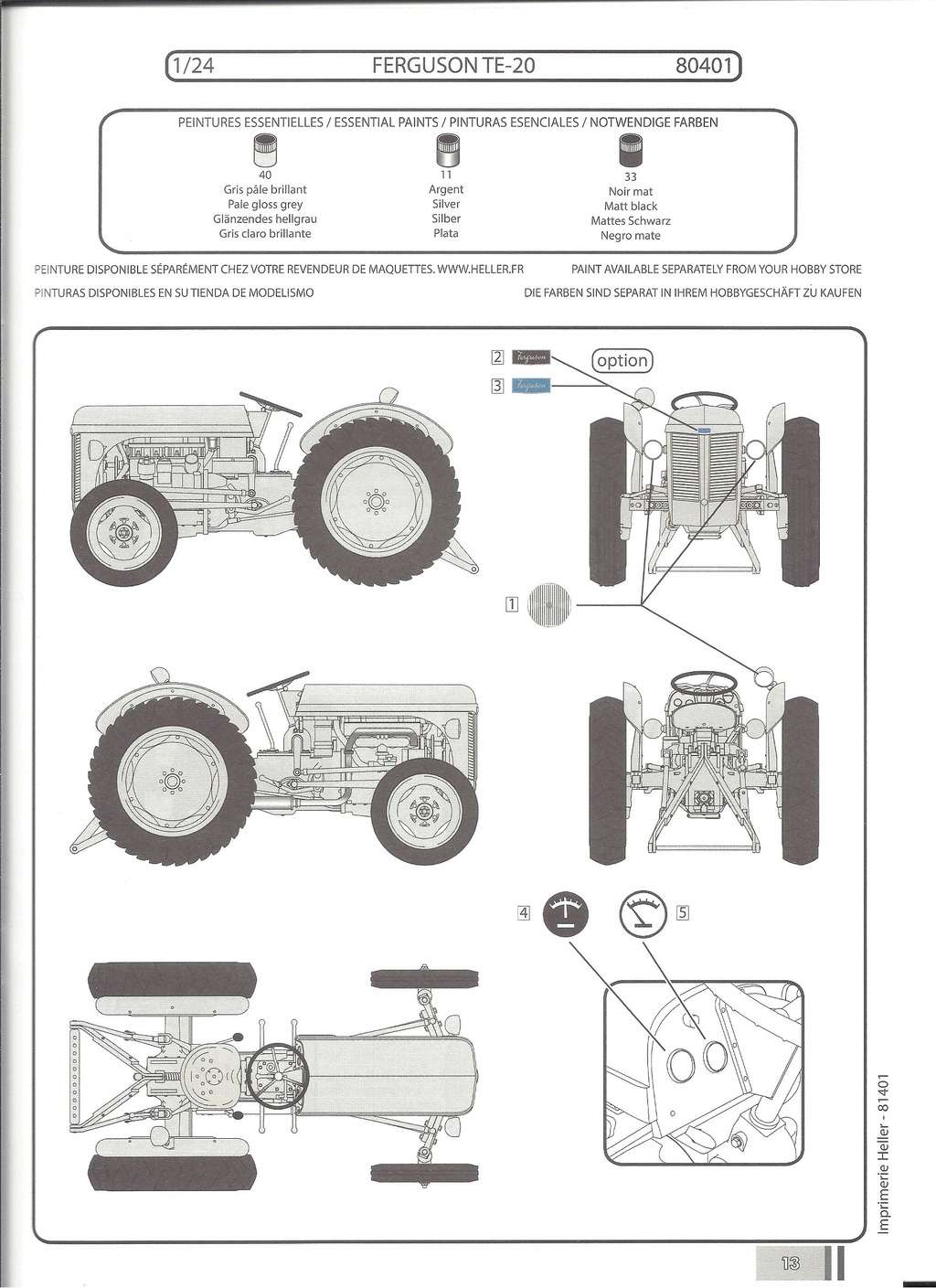 FERGUSSON TE 20 - FF 30 1/24ème  Réf 81401 Notice Hell1808