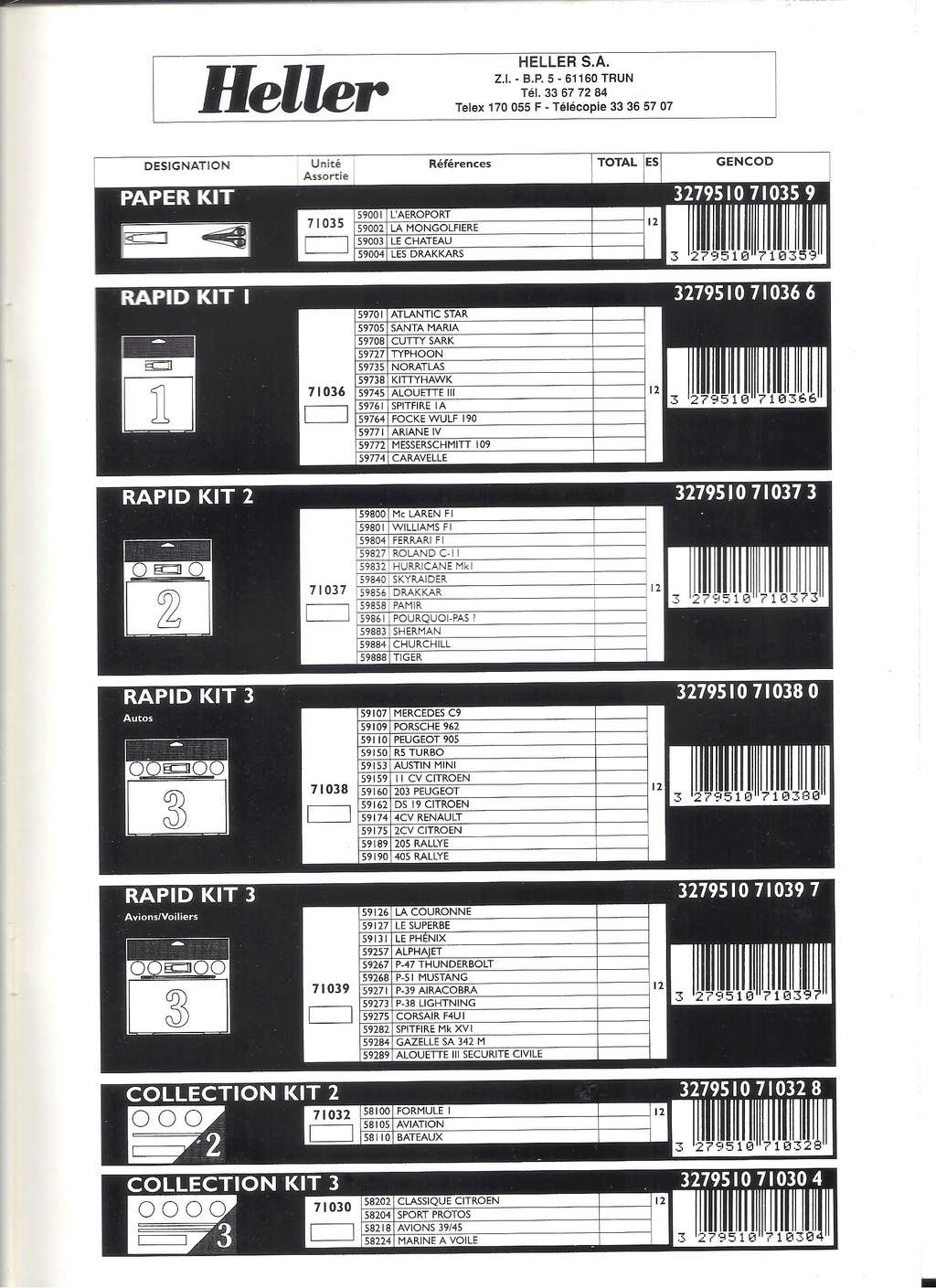 [1996] Catalogue de la gamme KIT 1996 Helle597