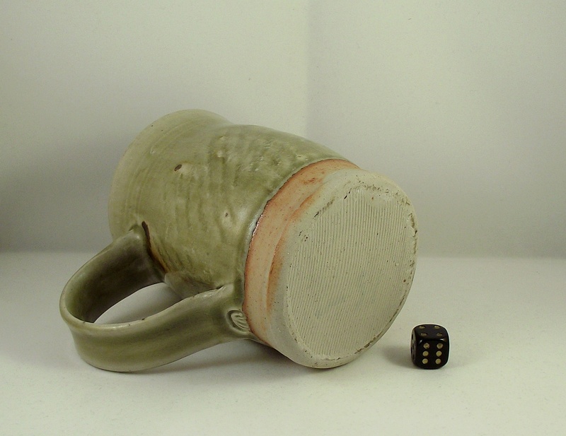 Stoneware Tankard or Mug, Spring shaped Mark To Base Of Handle, Australian? Dscf3014