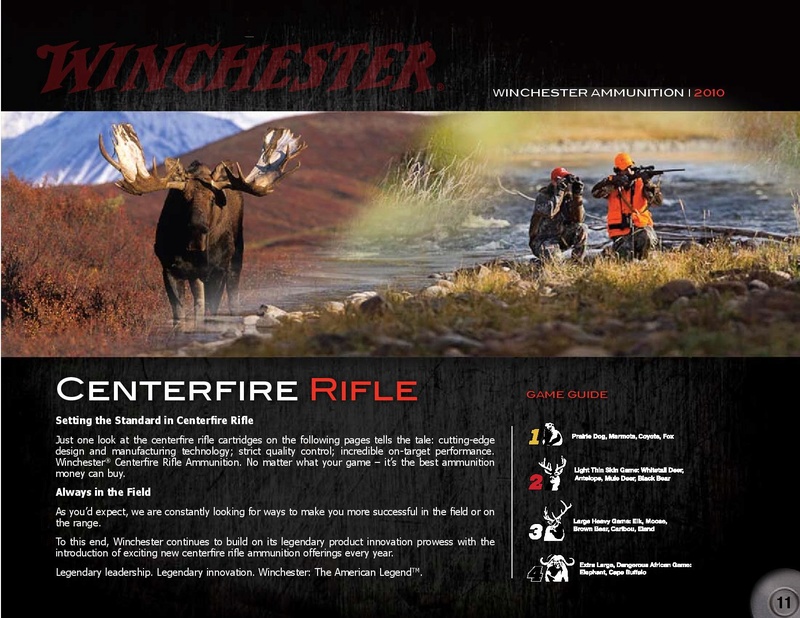 Winchester Catalogue 2010 Munitions Winch160