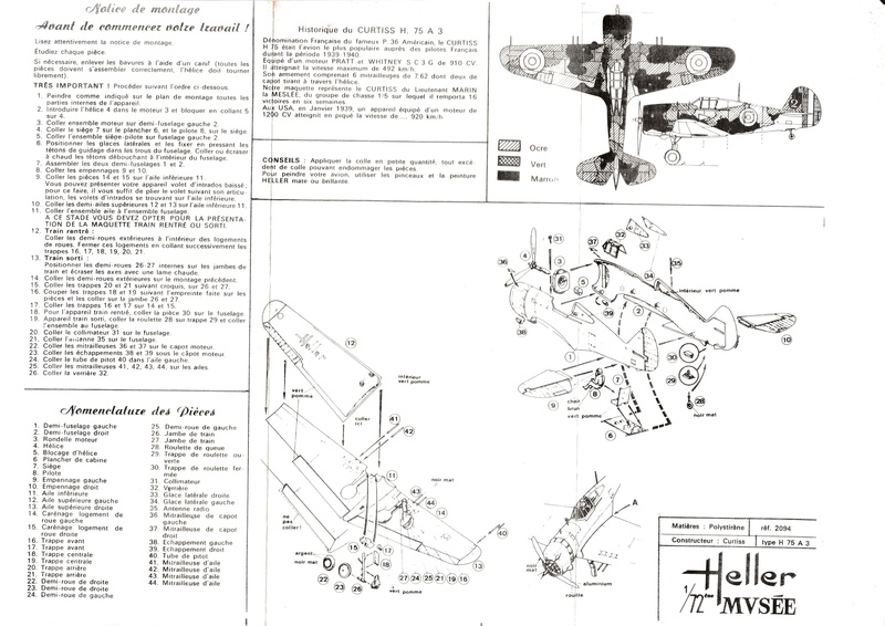 CURTISS 75.A3 Réf L094 au 1/72ème Notice13