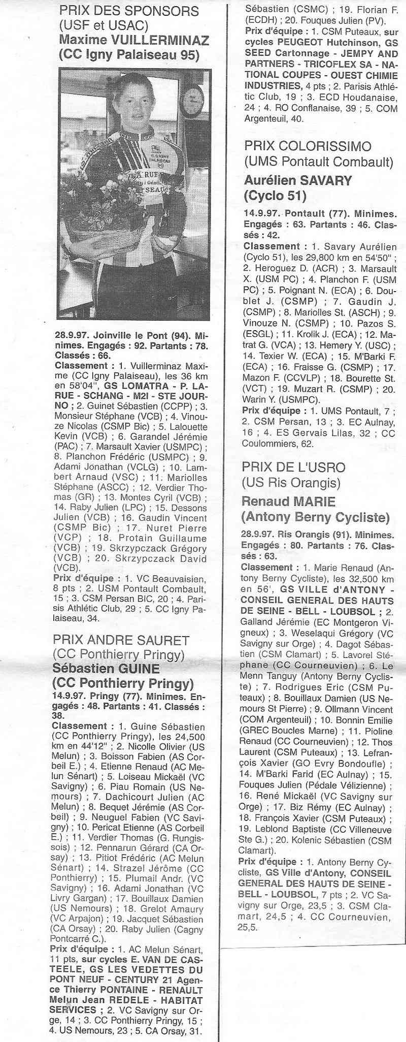  Coureurs et Clubs de Octobre 1996 à décembre 1999 - Page 12 00915
