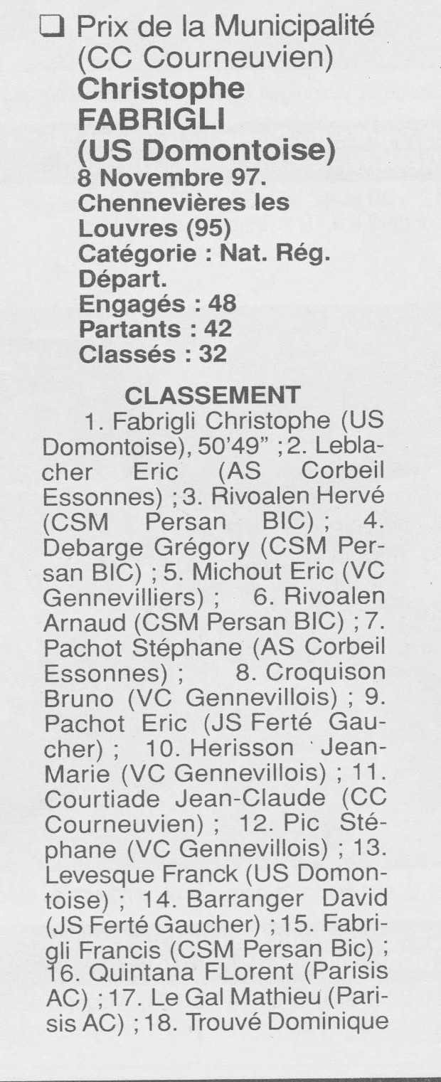  Coureurs et Clubs de Octobre 1996 à décembre 1999 - Page 14 01320