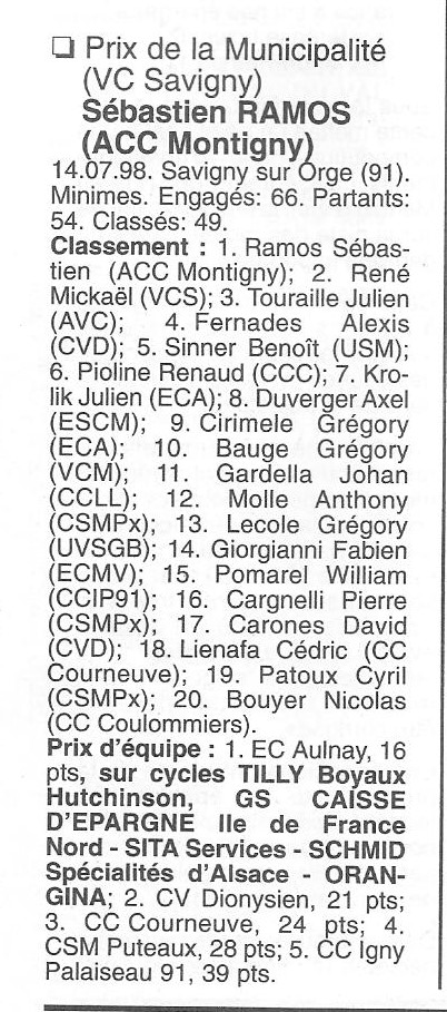  Coureurs et Clubs de Octobre 1996 à décembre 1999 - Page 23 03013