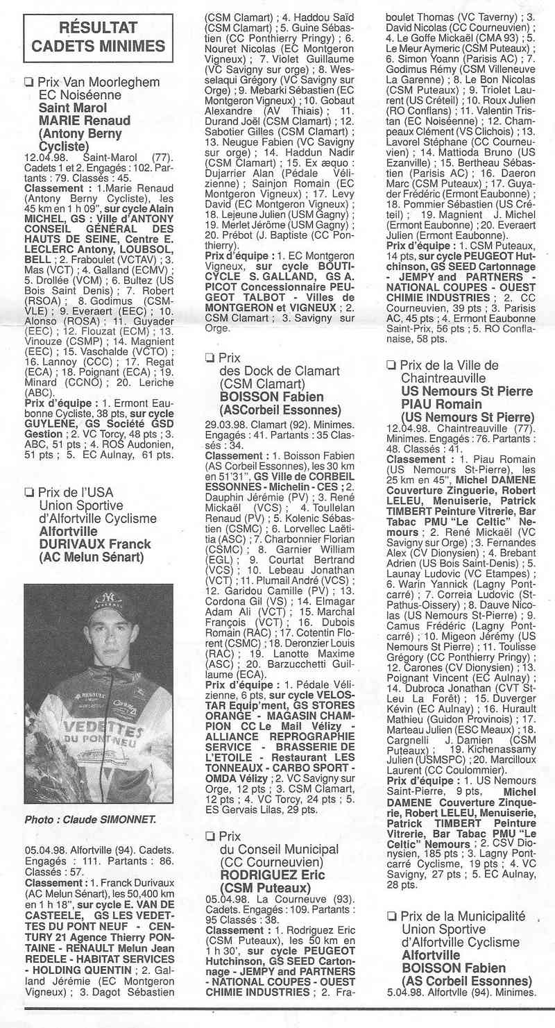  Coureurs et Clubs de Octobre 1996 à décembre 1999 - Page 17 03211