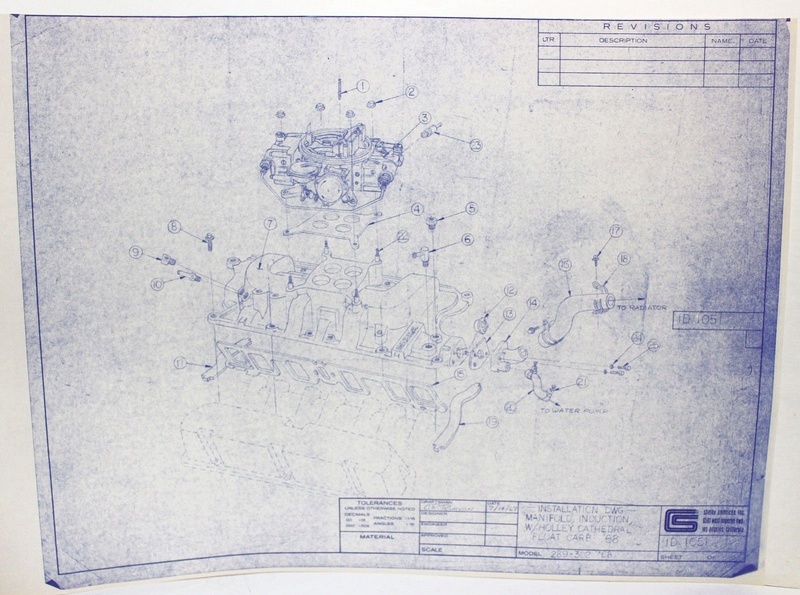 Blueprint pipe admission & carbu Holley Shelby GT350 1968 à vendre sur Ebay S-l16010