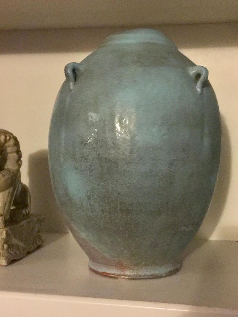Beautiful, large blue vase - but by who? Vase_111