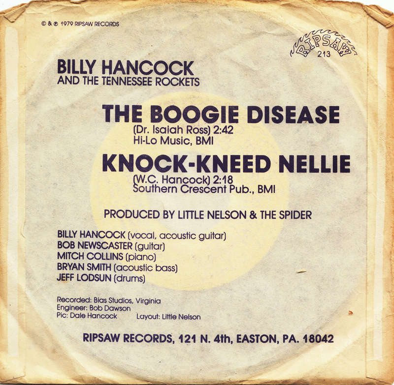 Billy Hancock - The Boogie Disease / Knock kneed nellie - Ripsway Billy-10