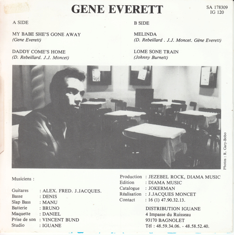 Gene Everett - My babe she's gone away / Daddy come's home / melinda / Lonsesome train - Savas Gene-e11