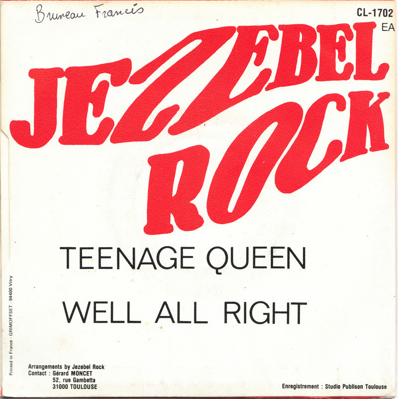 Jezebel Rock - Teenage Queen / Well all right -  Jezebe10