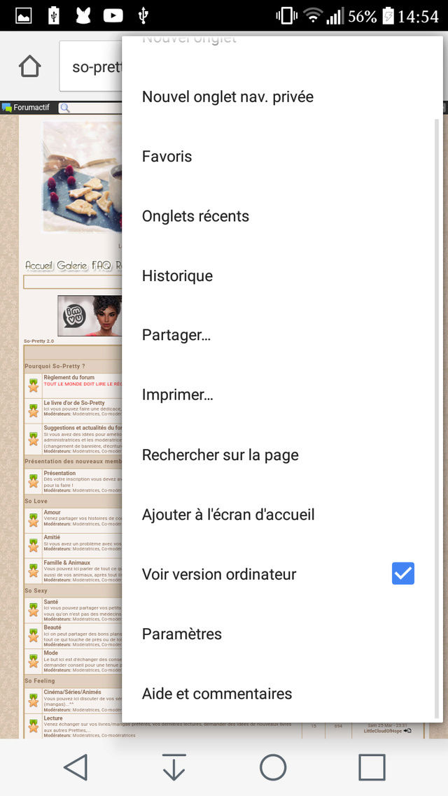 Version mobile du forum Screen10