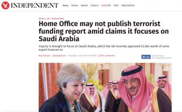 Britanija: iako iza terorizma stoji Kuća Saud premijerka krivi internet 20170610