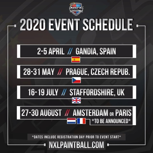 NXL Europe Dates & Locations / Emplacements 2020 19nxle10