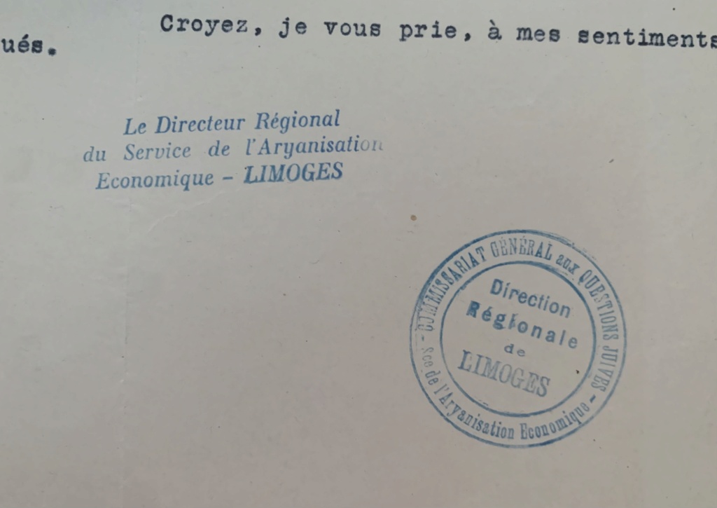 Commissariat aux questions Juives de Limoges  69923f10