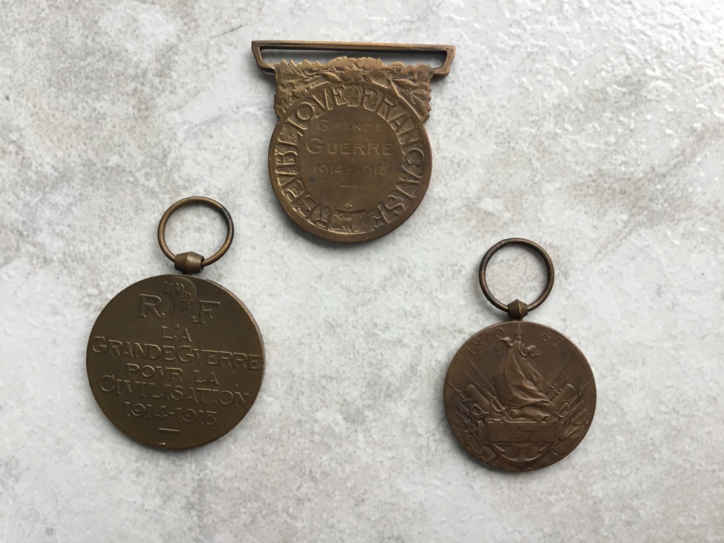 Lot de 3 jetons de médaille commémorative 1870 et 1918 et interalliés - PHILPENS - MAI - 3 baisse À CLORE 0aa97b10