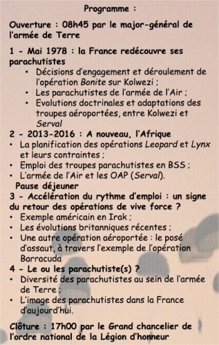 Les paras depuis Kolwezi : une journée d'études le 31 mai    28670710