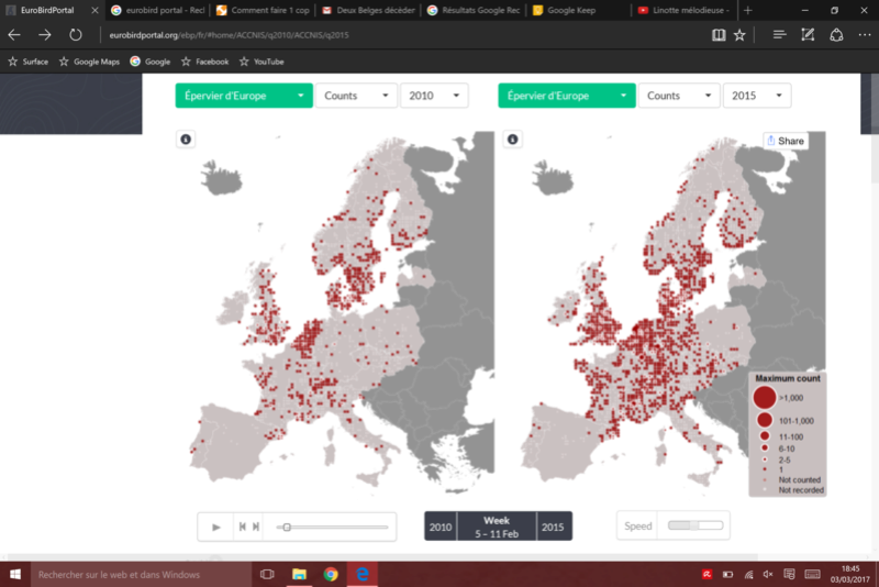 Carte interactive pour tracer les oiseaux d’Europe  Captur11