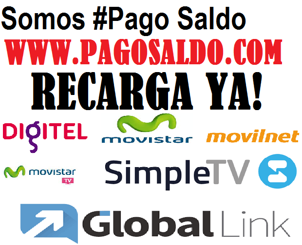 WWW.PAGOSALDO.COM RECARGAS TELEFONICAS MOVISTAR DIGITEL MOVILNET SIMPLE TV Y MOVISTAR TV Pago10