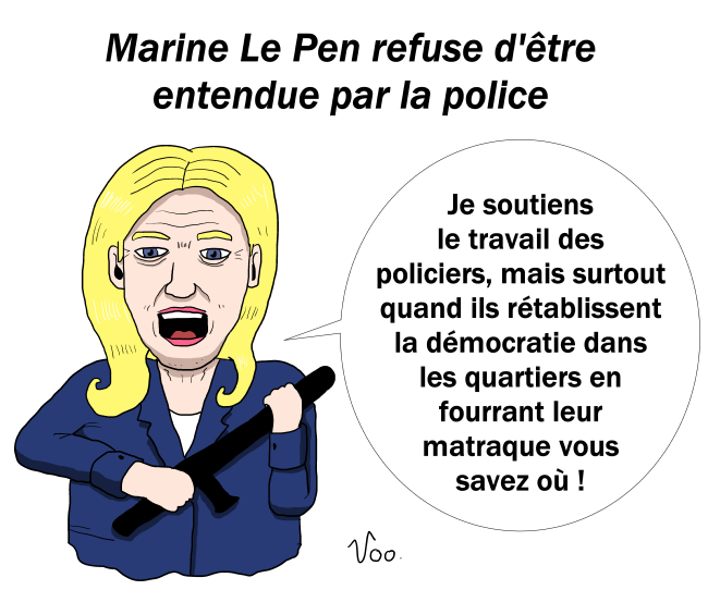 Marine Le Pen refuse d'être entendue par la police Marine10
