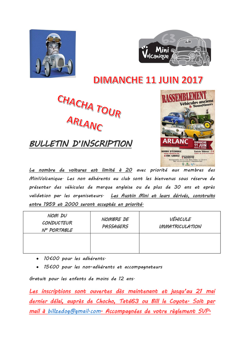 CHACHA TOUR & RASSEMBLEMENT D'ARLANC le 11 juin 2017 Bullet10