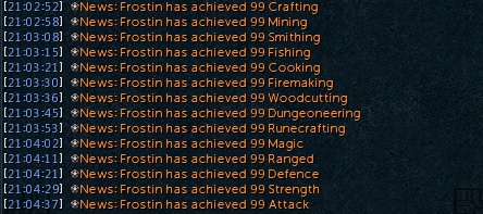 Frostin achieved Maxed F2P Status! (except for a couple of prayers lol) Frosti10