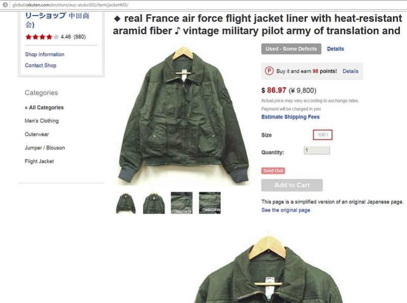 French Air Force pilot's jacket