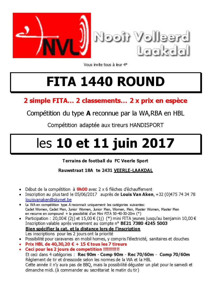 FITA STAR 1440 round en Belgique Invita10