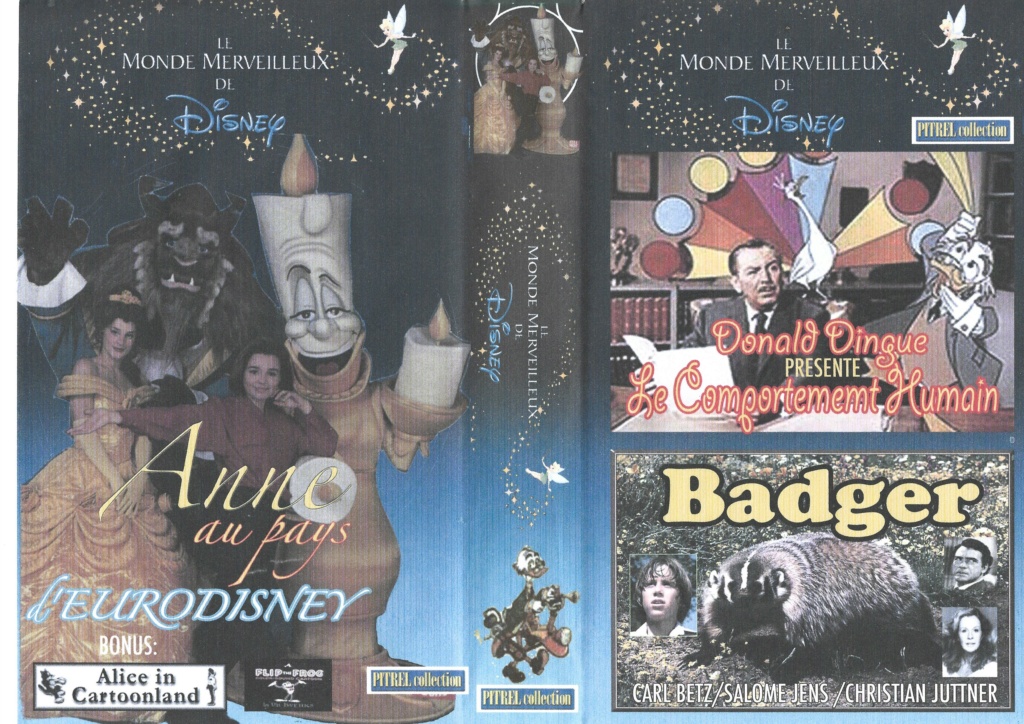 Jaquettes de VHS d'enregistrements d'émissions Disney Badger10
