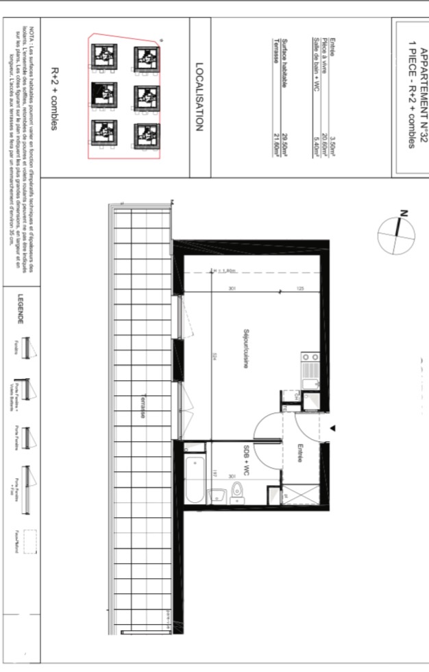 Aménagement studio 29m2 + Terrasse 14912610