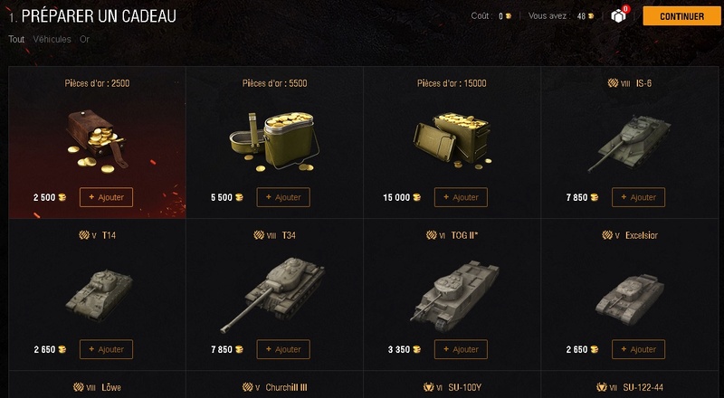 BOUTIQUE DE CADEAUX EVENEMENT UNIQUEMENT VALABLE DURANT LA VERSION 3.6 DE WOT BLITZ Boutiq13