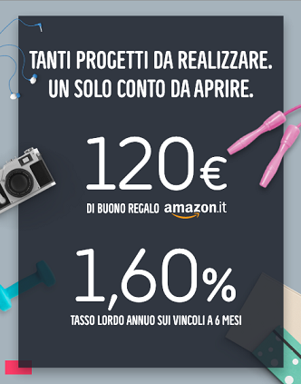 WIDIBA regala BUONO AMAZON € 120 e offre il tasso all'1,60% a 6 mesi per i nuovi clienti [scaduta il 03/05/2017] Promo_10