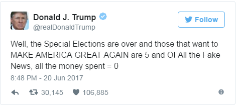 President Trump talks about the just concluded special elections Djt10