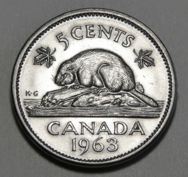 1963 - 1963 - Éclat de Coin dernier "A" de CANADA (Die Chip in last "A") Ca_0_179