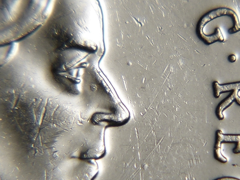 2000P - Coin détérioré buste de la reine (Deteriorated Die) Ca_0_383