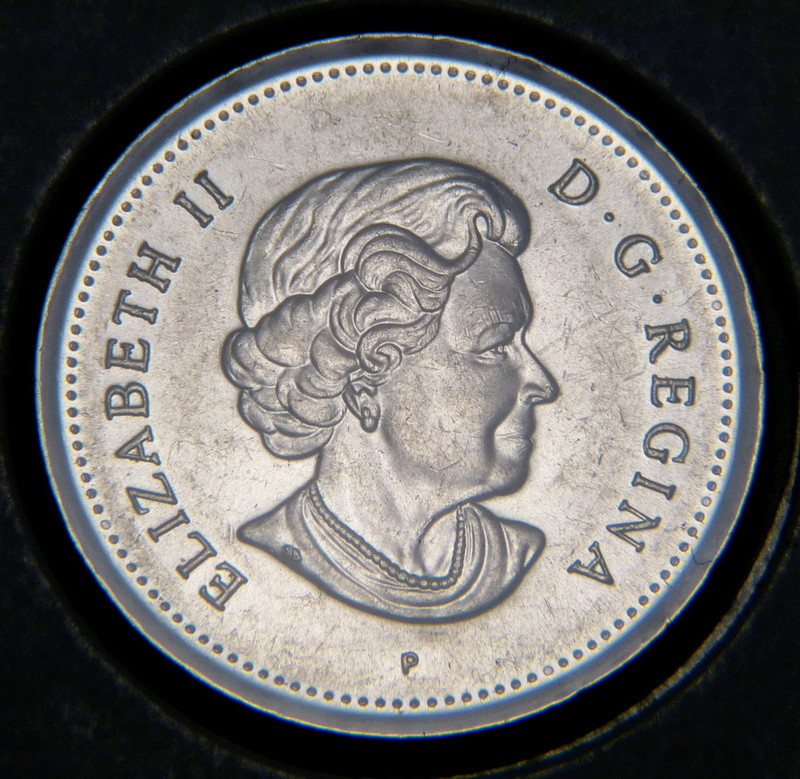 2005P - V, Éclat de Coin "A" canadA (Die Chip) Ca_0_533