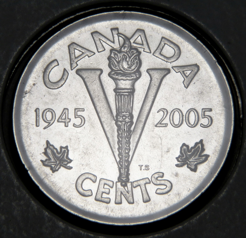 2005P - V, Éclat de Coin "A" canadA (Die Chip) Ca_0_534