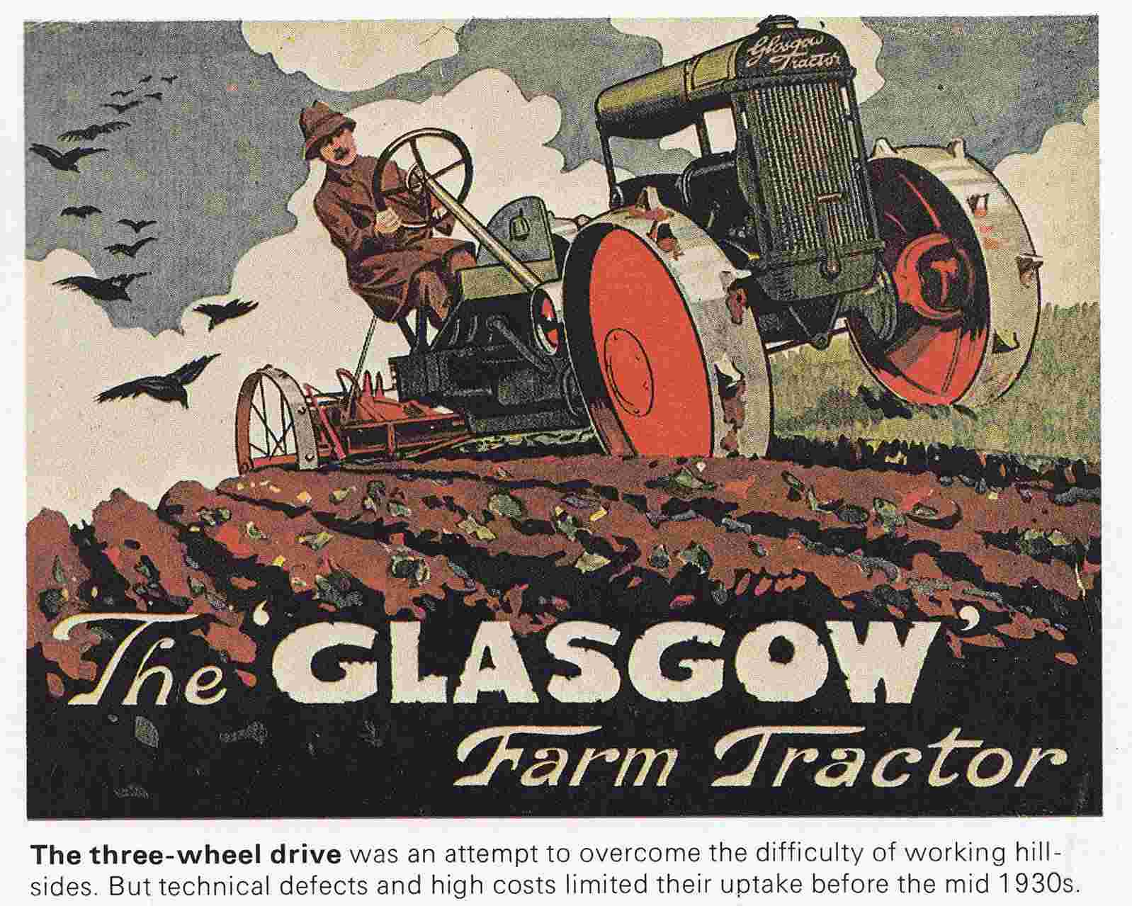 GLASGOW....tracteur anglais à 3 ROUES MOTRICES de 1918 0300