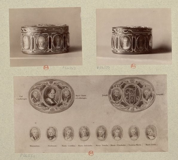 Marie Antoinette et ses proches sur tabatières et autres boîtes Zzz411
