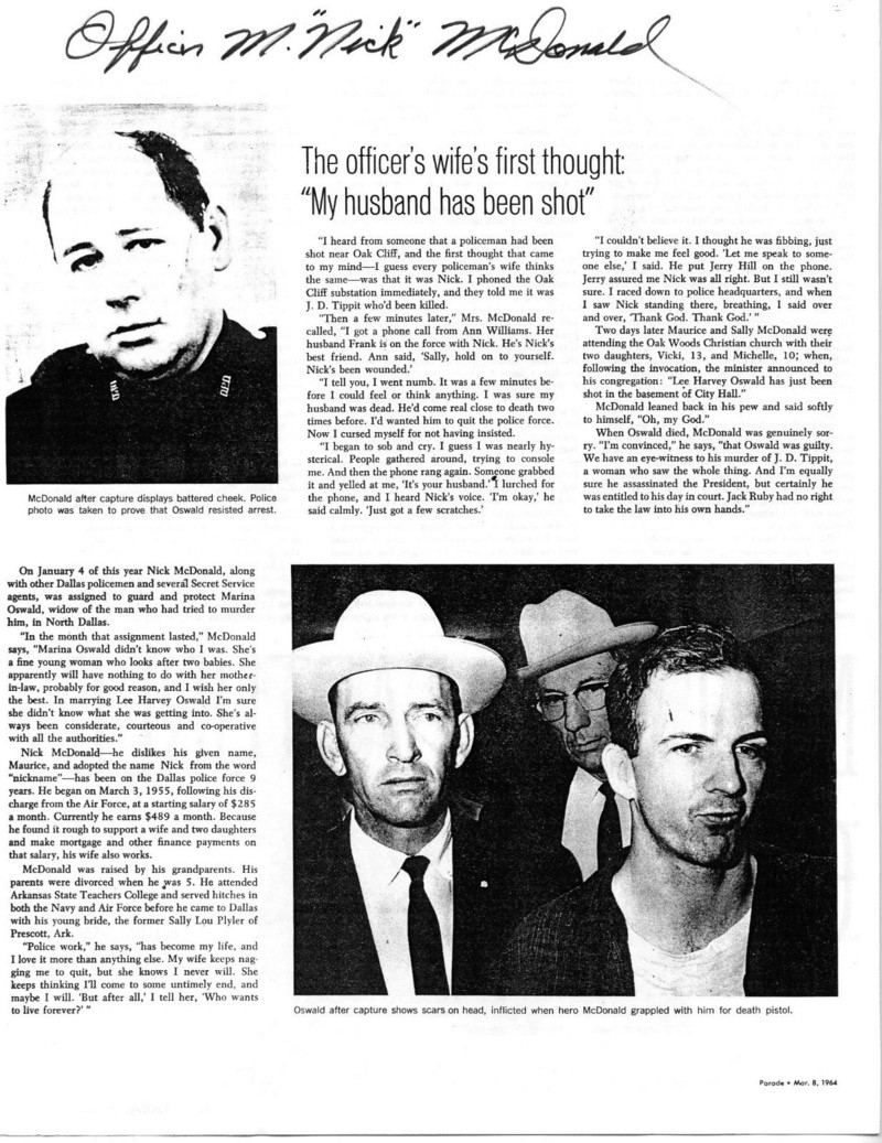 Nick McDonald - DPD - The man who allegedly captured Oswald 410