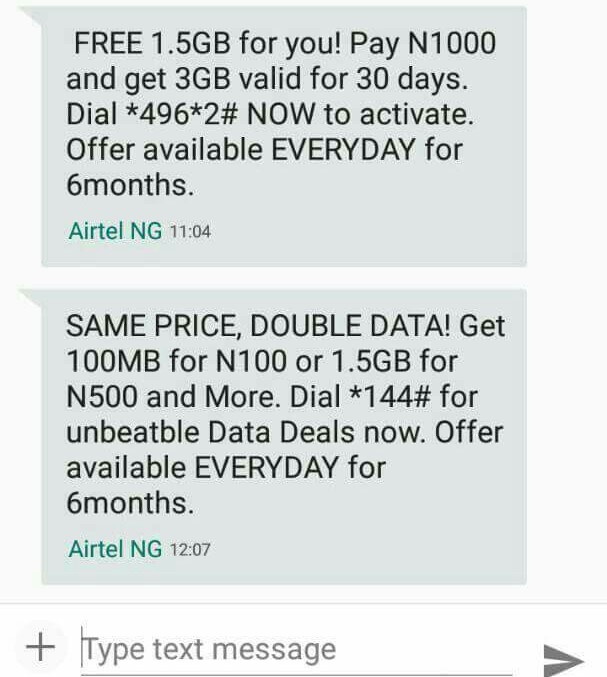 Airtel 100% Double Data Offer - Get 400mb, 1.5gb, 3gb, 7gb, 10gb Valid For 6months Picsar12